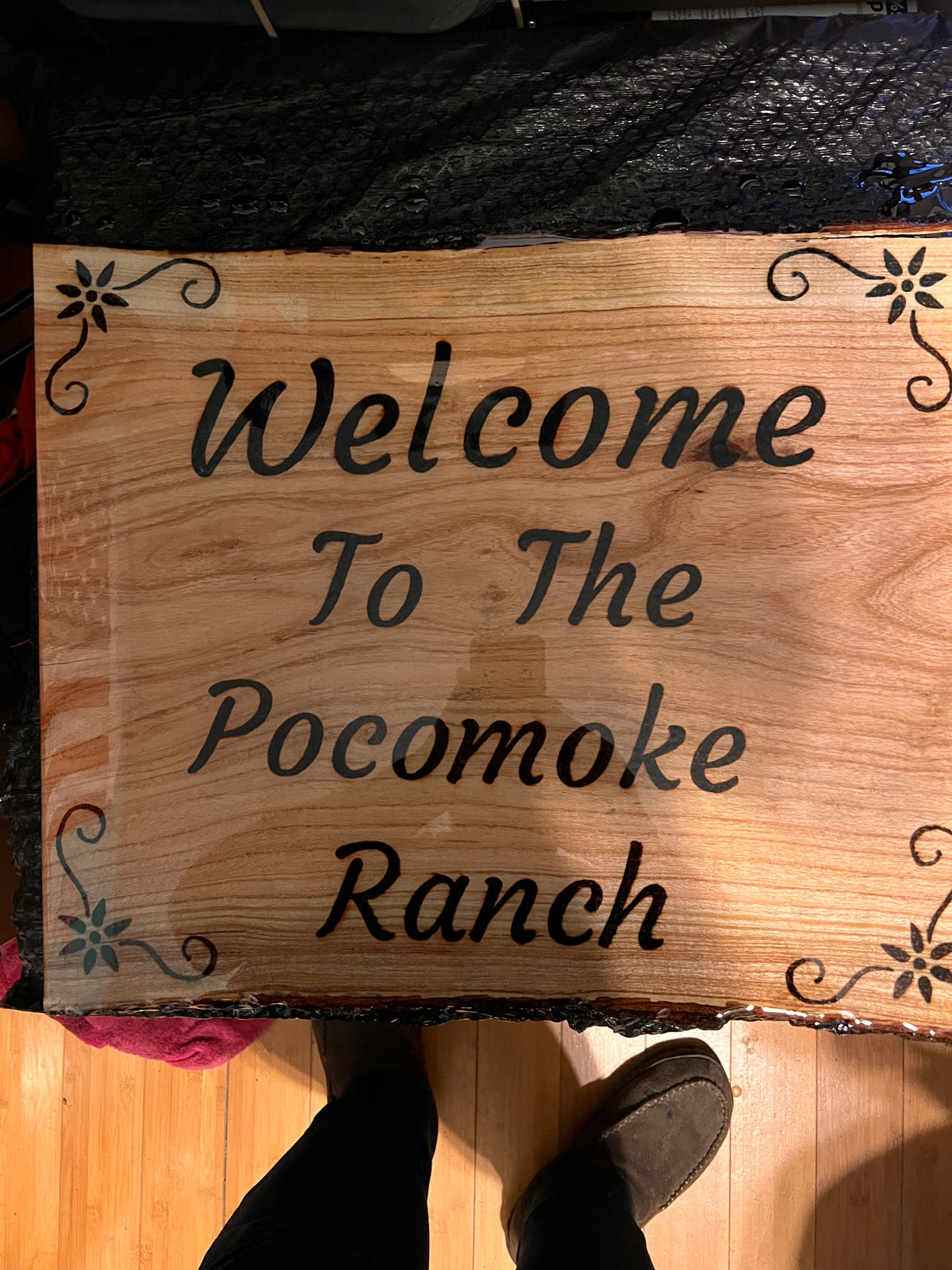Custom Family Name Sign-Hand Burned or Laser-Burned Wood, Optional Epoxy Finisg