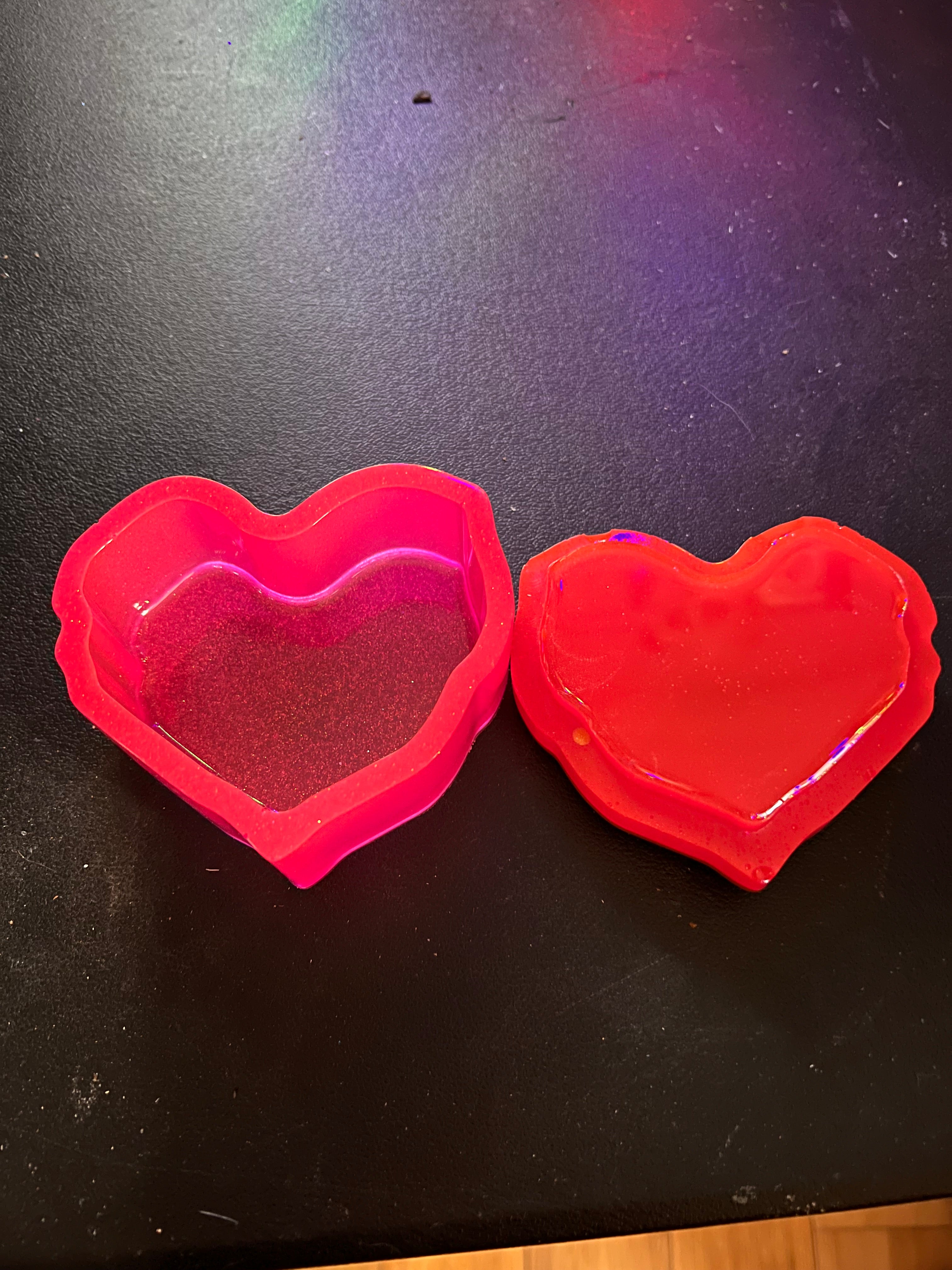 Sparkling Rose Heart Dish - Custom Colors Available