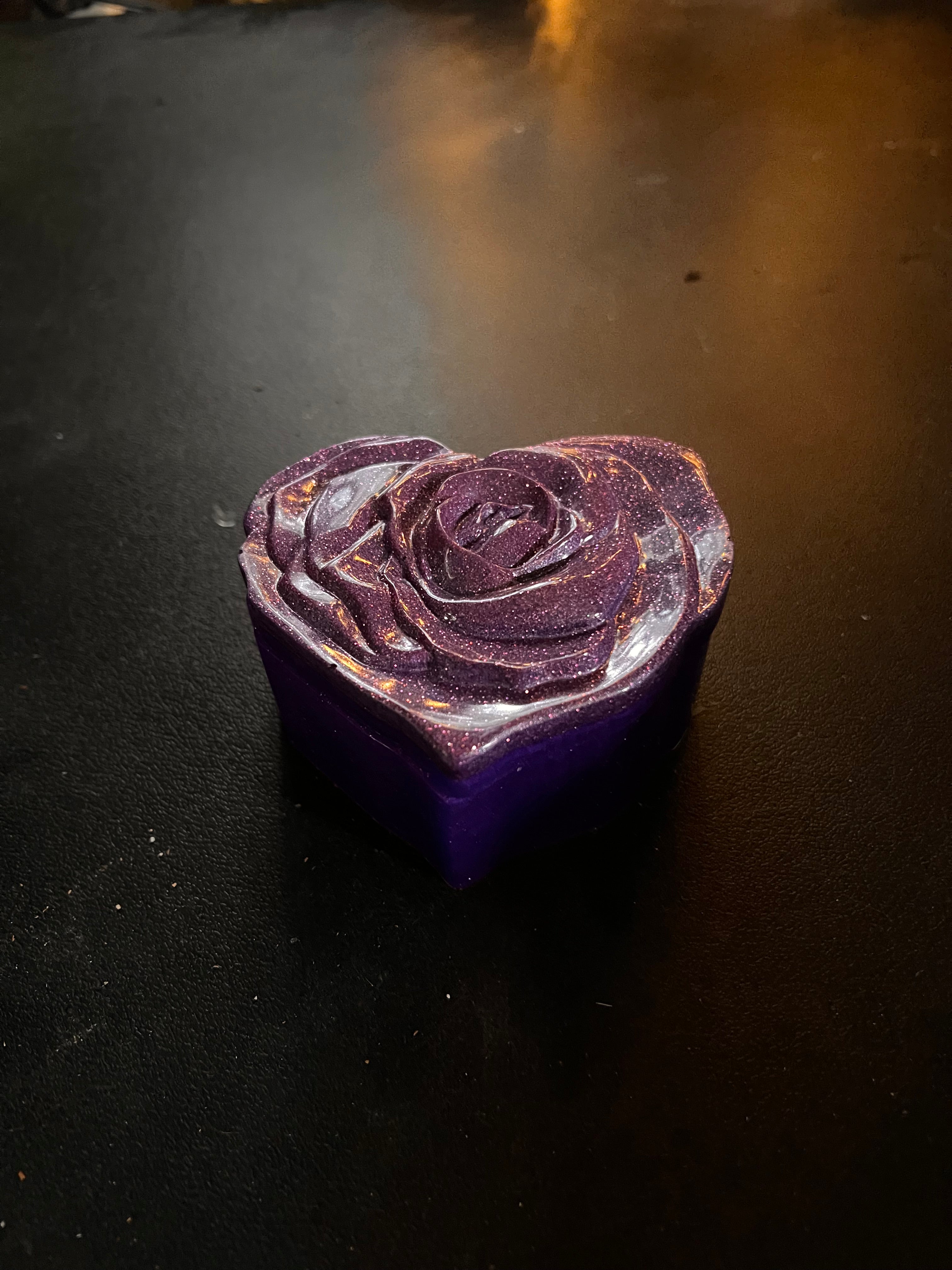 Sparkling Rose Heart Dish - Custom Colors Available
