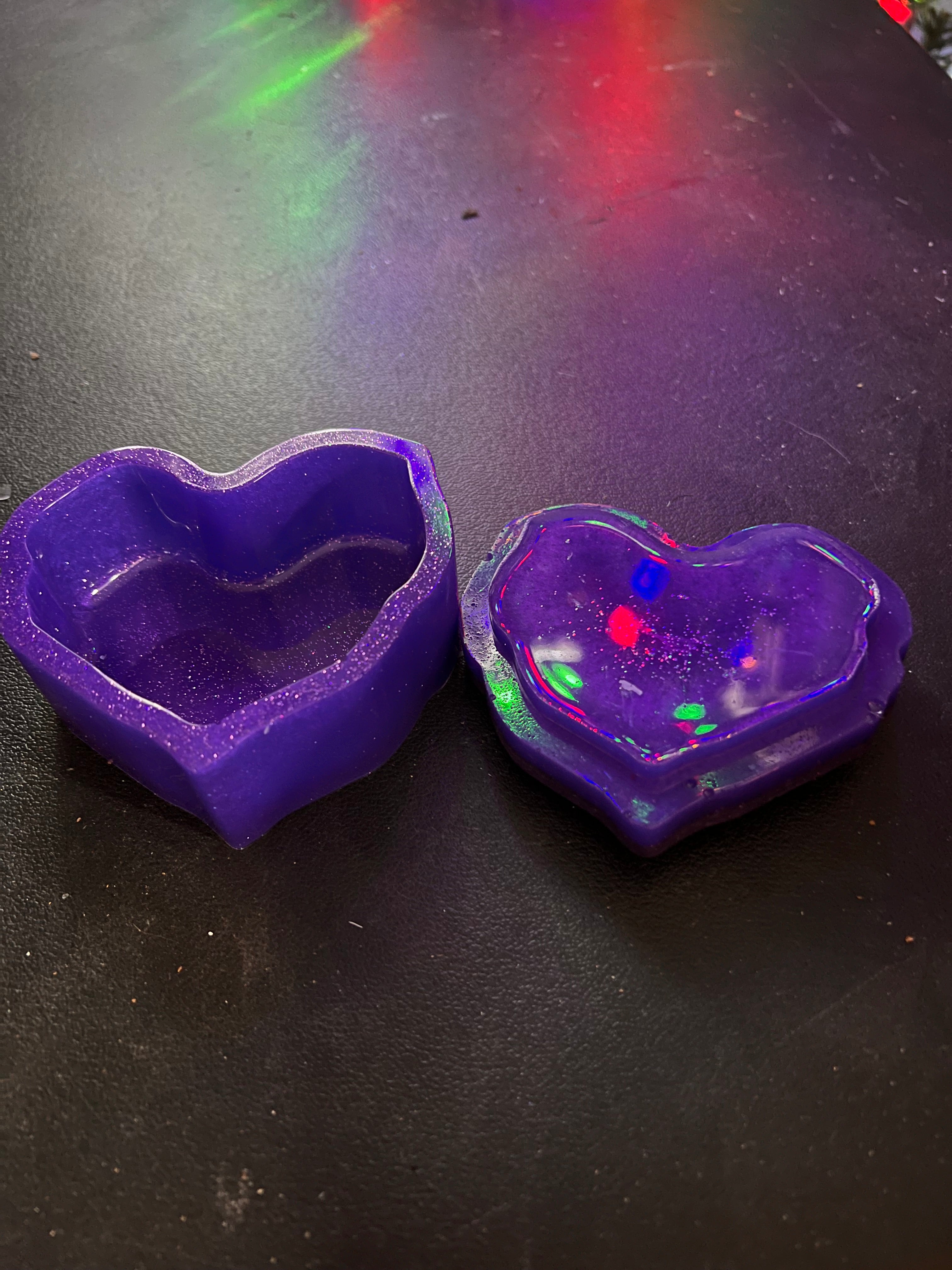 Sparkling Rose Heart Dish - Custom Colors Available