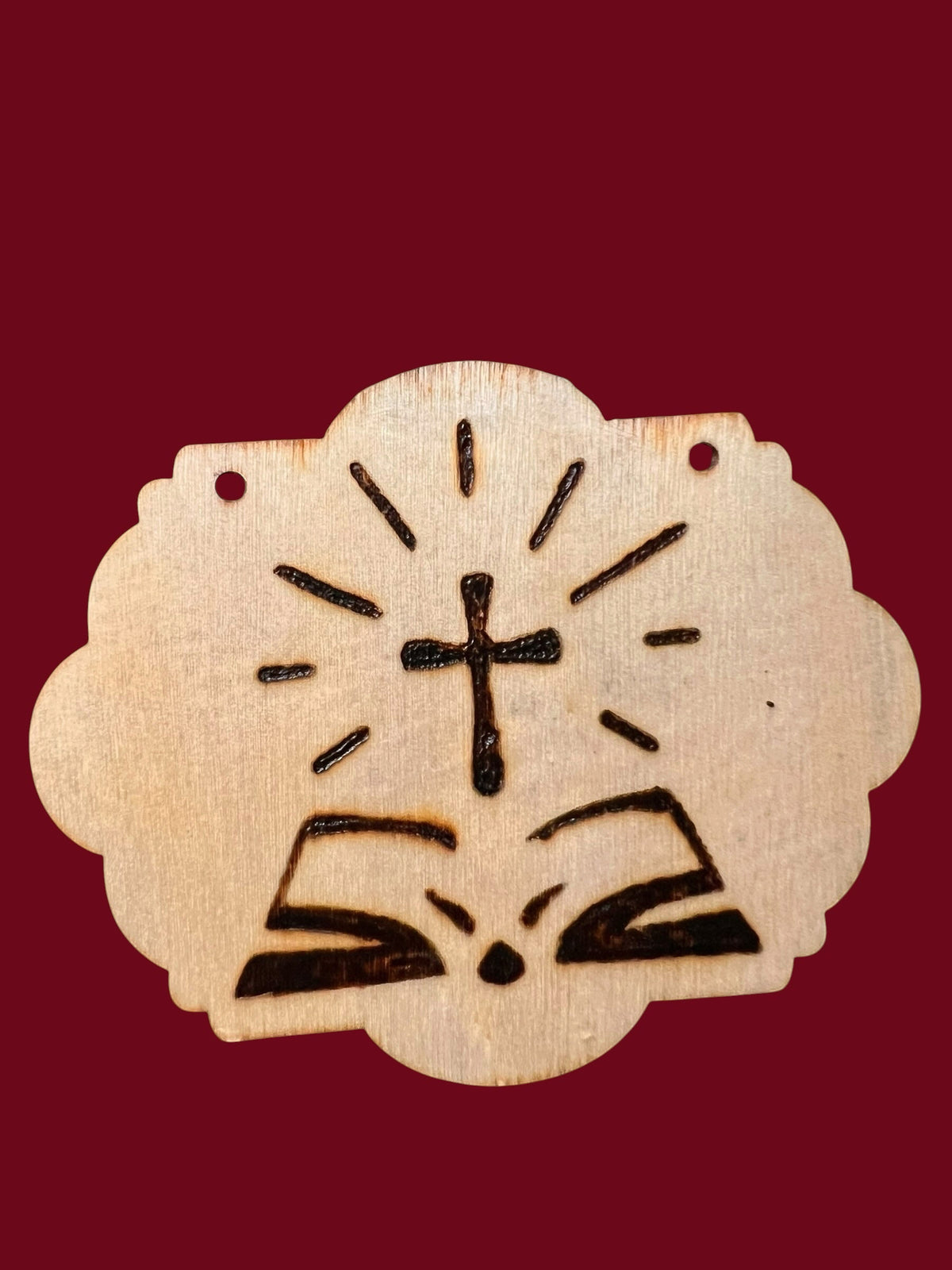 Open Bible with Cross