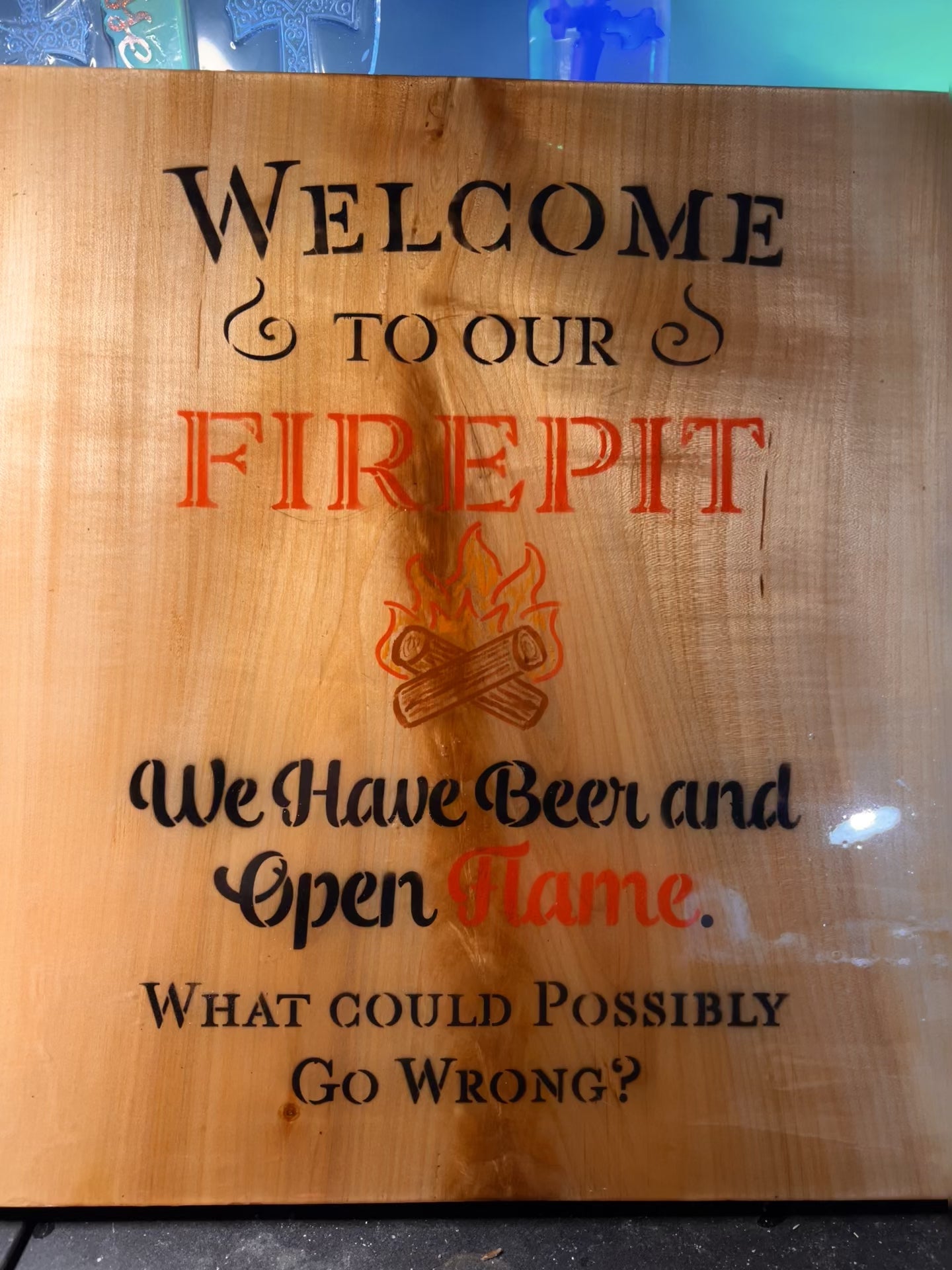 Fire pit sign
